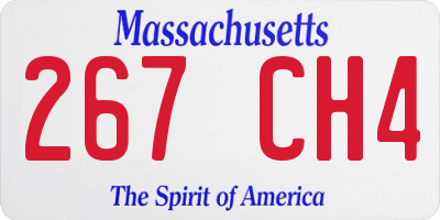MA license plate 267CH4