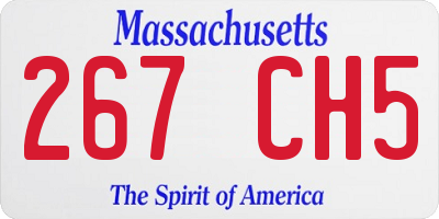 MA license plate 267CH5