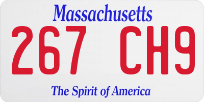 MA license plate 267CH9