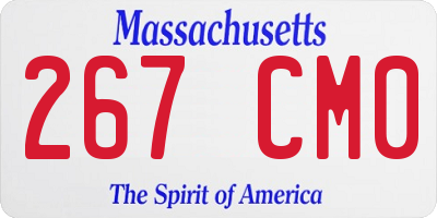 MA license plate 267CM0