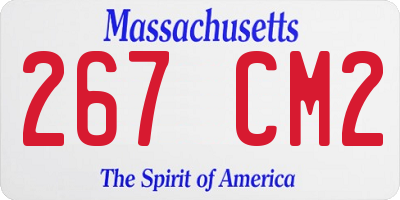 MA license plate 267CM2