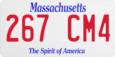MA license plate 267CM4