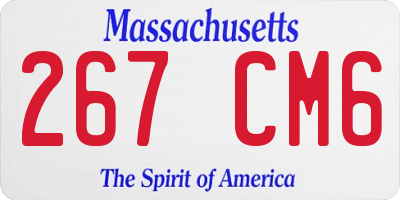 MA license plate 267CM6