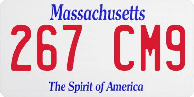 MA license plate 267CM9