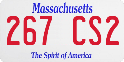 MA license plate 267CS2