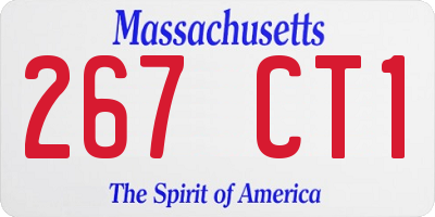 MA license plate 267CT1