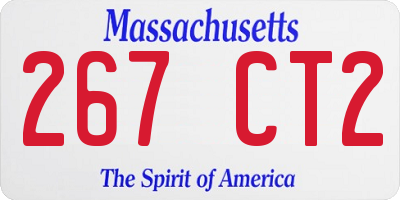 MA license plate 267CT2