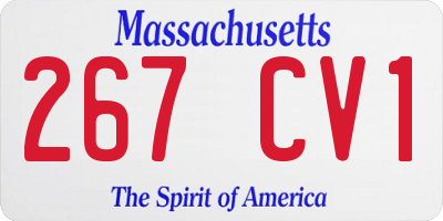 MA license plate 267CV1