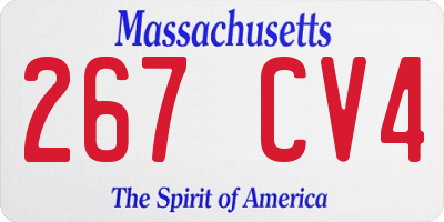 MA license plate 267CV4