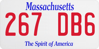 MA license plate 267DB6