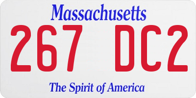 MA license plate 267DC2