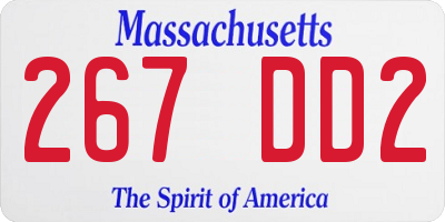 MA license plate 267DD2