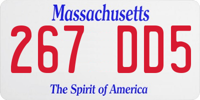 MA license plate 267DD5
