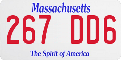 MA license plate 267DD6