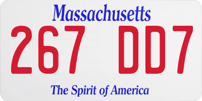 MA license plate 267DD7