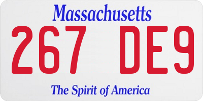 MA license plate 267DE9