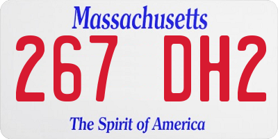 MA license plate 267DH2