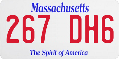 MA license plate 267DH6