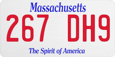 MA license plate 267DH9