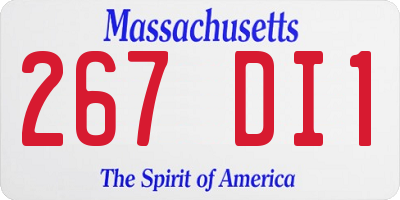 MA license plate 267DI1