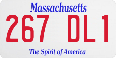 MA license plate 267DL1
