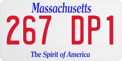 MA license plate 267DP1