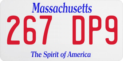 MA license plate 267DP9