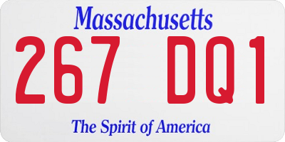 MA license plate 267DQ1