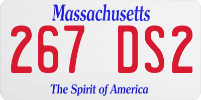MA license plate 267DS2