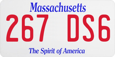 MA license plate 267DS6