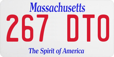 MA license plate 267DT0
