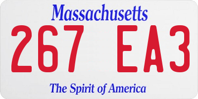 MA license plate 267EA3