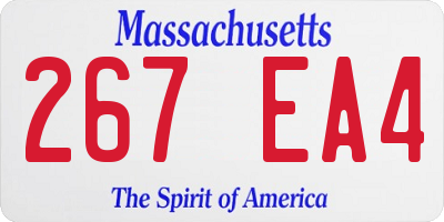 MA license plate 267EA4