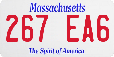 MA license plate 267EA6