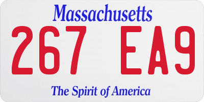 MA license plate 267EA9