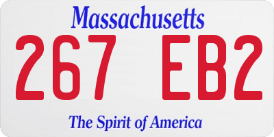 MA license plate 267EB2