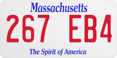 MA license plate 267EB4
