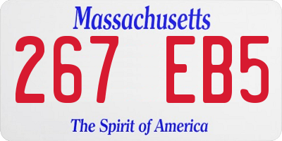 MA license plate 267EB5