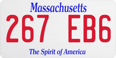 MA license plate 267EB6