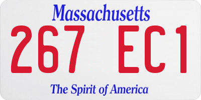 MA license plate 267EC1