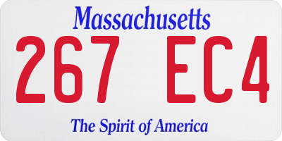 MA license plate 267EC4
