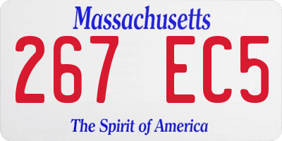 MA license plate 267EC5