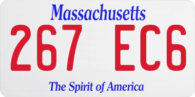 MA license plate 267EC6
