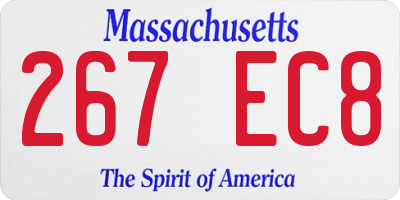 MA license plate 267EC8