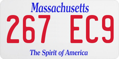 MA license plate 267EC9