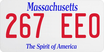 MA license plate 267EE0