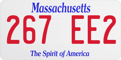 MA license plate 267EE2
