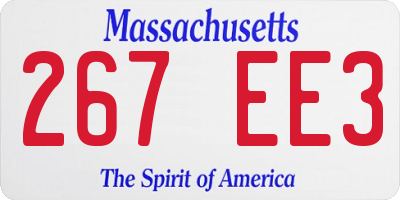 MA license plate 267EE3