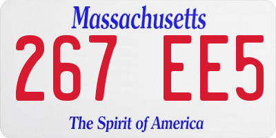 MA license plate 267EE5