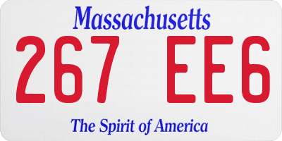 MA license plate 267EE6